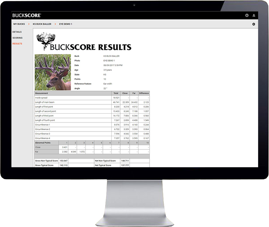 Patented Digital Antler Scoring App | BuckScore